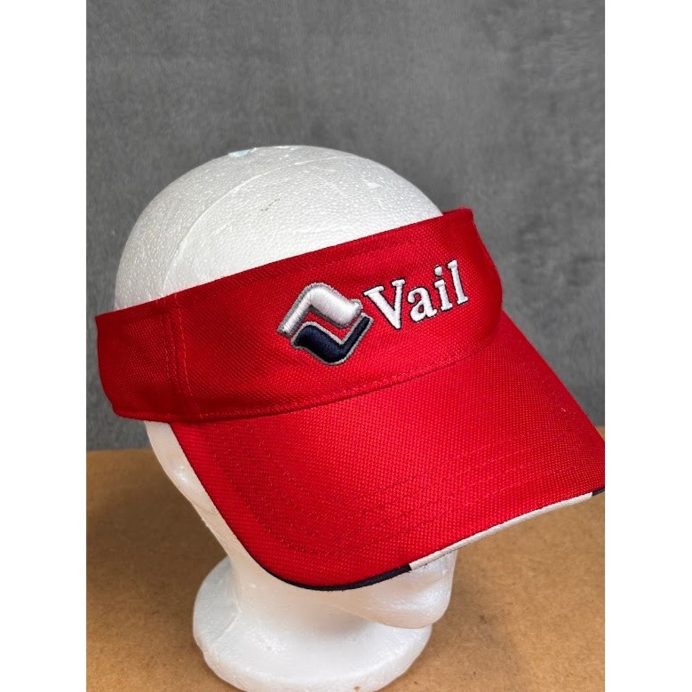 Imperial Headwear‎ Vail Ski Resort Red Visor Adjustable Athletic Hat Polyester
